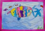 «Рыбка – мозаика с детьми»